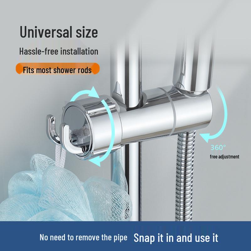 Трансграничный регулируемый душевой кронштейн без сверления со съемной штангой и универсальным основанием для лейки