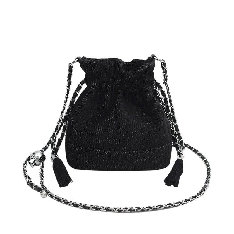 2023 New Retro Stylish Black Portable Women's Bucket Bag With High-end Feel