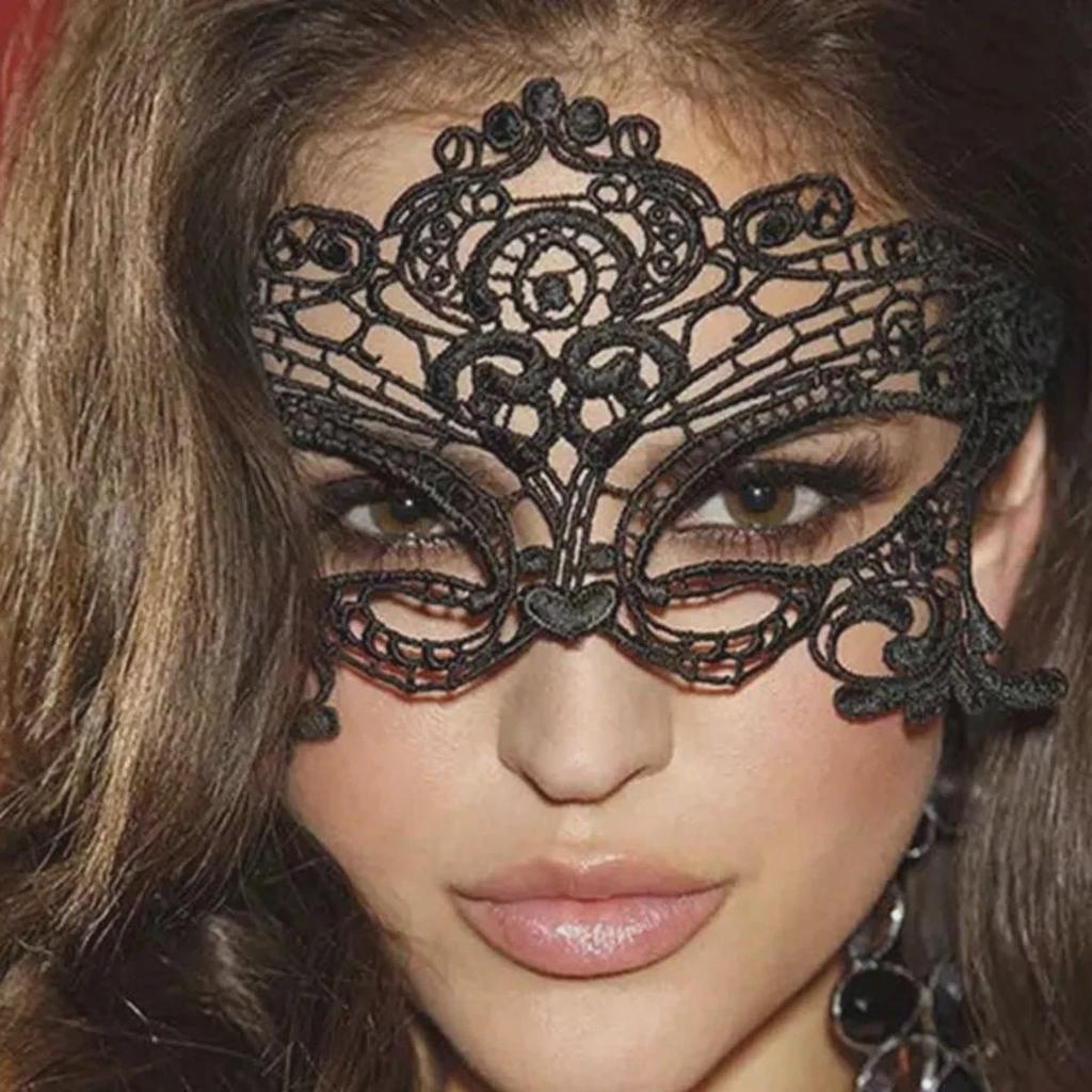 Xiyin Хэллоуин кружевная маскарадная маска на пол-лица для женщин
