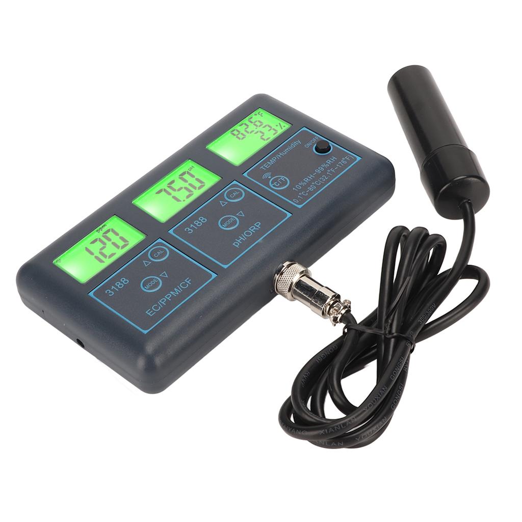 7 In 1 Water Quality Monitor Wifi for Tuya PH TDS ORP CF EC Temperature Humidity for Aquariums