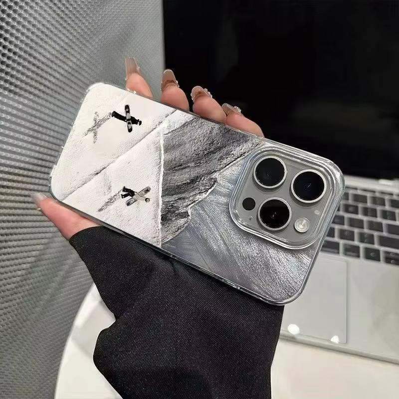 Чехол для телефона с мотивом горнолыжного спорта для iPhone 17 Air 16 e 15 14 13 12 11 Pro Max Plus Mini SE 2020 2022 Funda Coque