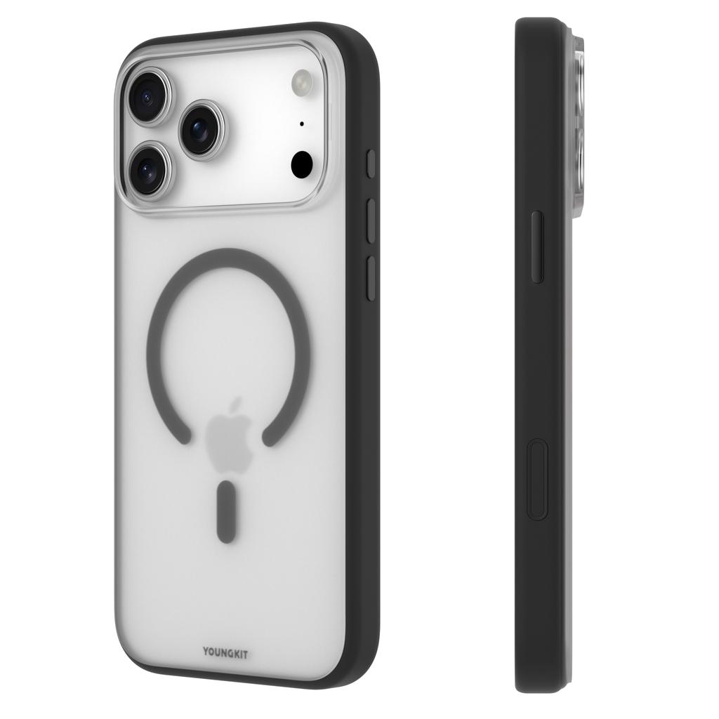 YOUNGKIT For iPhone 17 Pro Clear Case Compatible with MagSafe Shockproof TPU PC Phone Back Cover