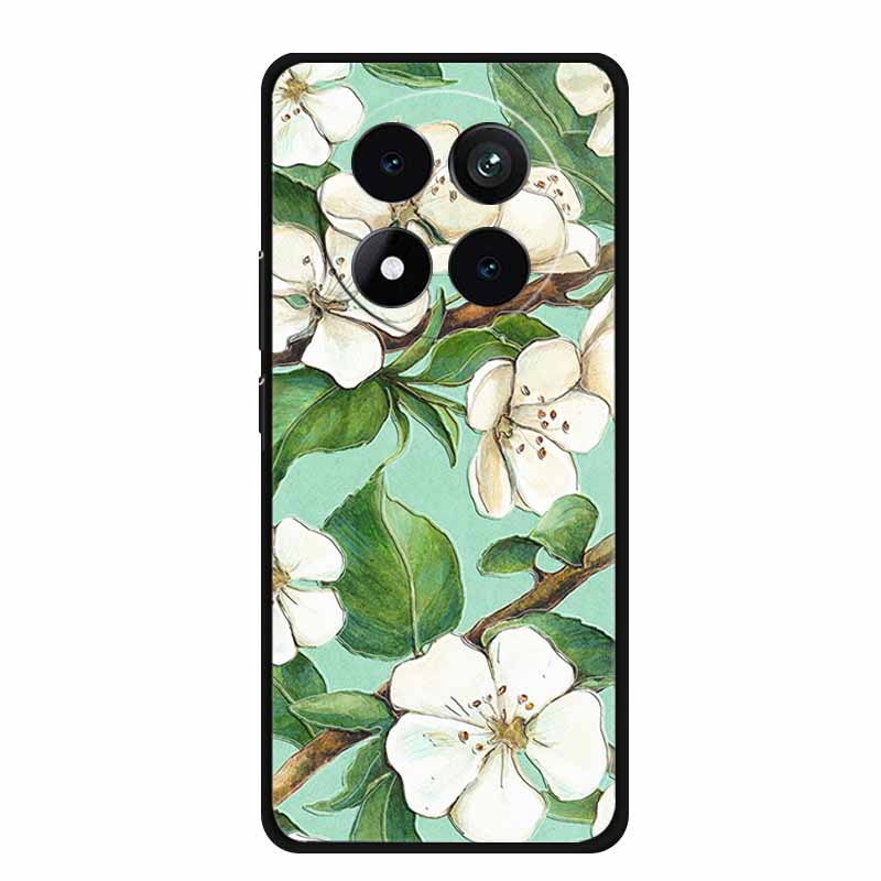 3D Emboss Case For Xiaomi Redmi Note 15 Phone Case Flowers Black Silicone Soft Back Cover Coque For Redmi Note 15 Pro Plus Case