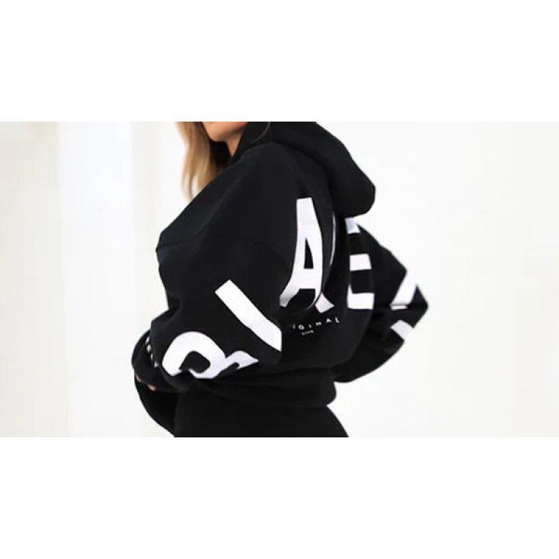 2025 Europe Cross TK Plus Unisex Velvet Cotton Hoodie - Versatile Autumn, Large Letter Print