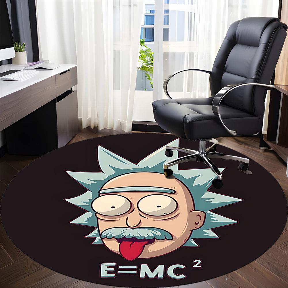 1 шт. Круглый ковер Rick and Morty для офиса, под офисные стулья, спальни, гостиной, домашний декор, декорирование комнаты, доступен в различных размерах