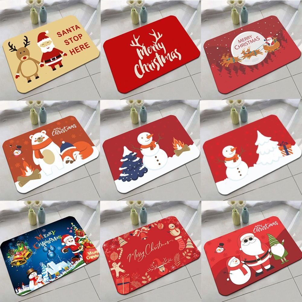 Christmas Decorations Christmas Mat Santa Claus Gnome Door Mat New Outdoor Carpet Home