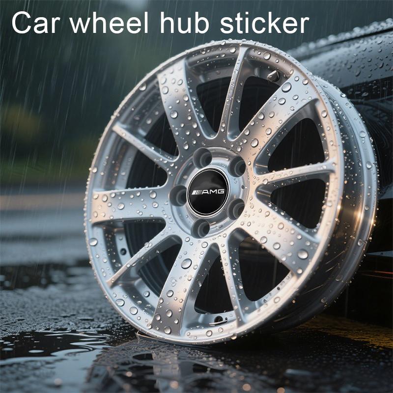 ABS4Pc Car Wheel Hub Center Cap Sticker Metal Emblem Sticker For Mercedes Benz W205 W177 W221 W220 W176 W212 W213 ML G63 E63 GT