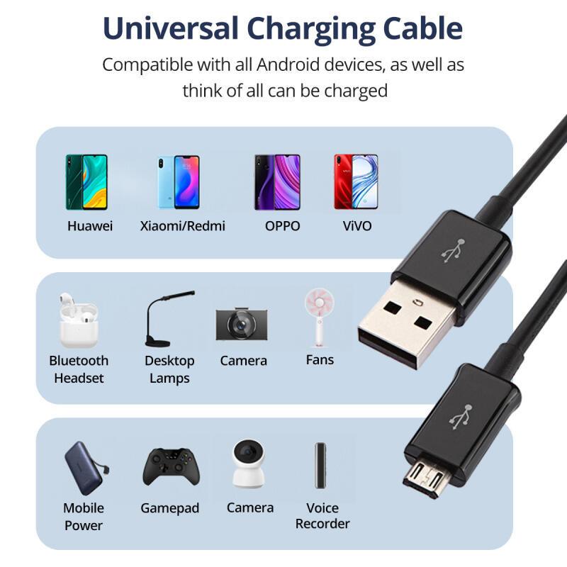 HdoorLink Кабель для зарядки Micro USB 2A, быстрая зарядка, микро-кабель для передачи данных для мобильных телефонов Huawei Samsung Android