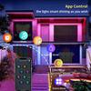 RGB Гирлянда-занавес с синхронизацией музыки, текстовым дисплеем, 400 светодиодов, управление через приложение, DIY, рождественская гирлянда-занавес, настенный декор для комнаты