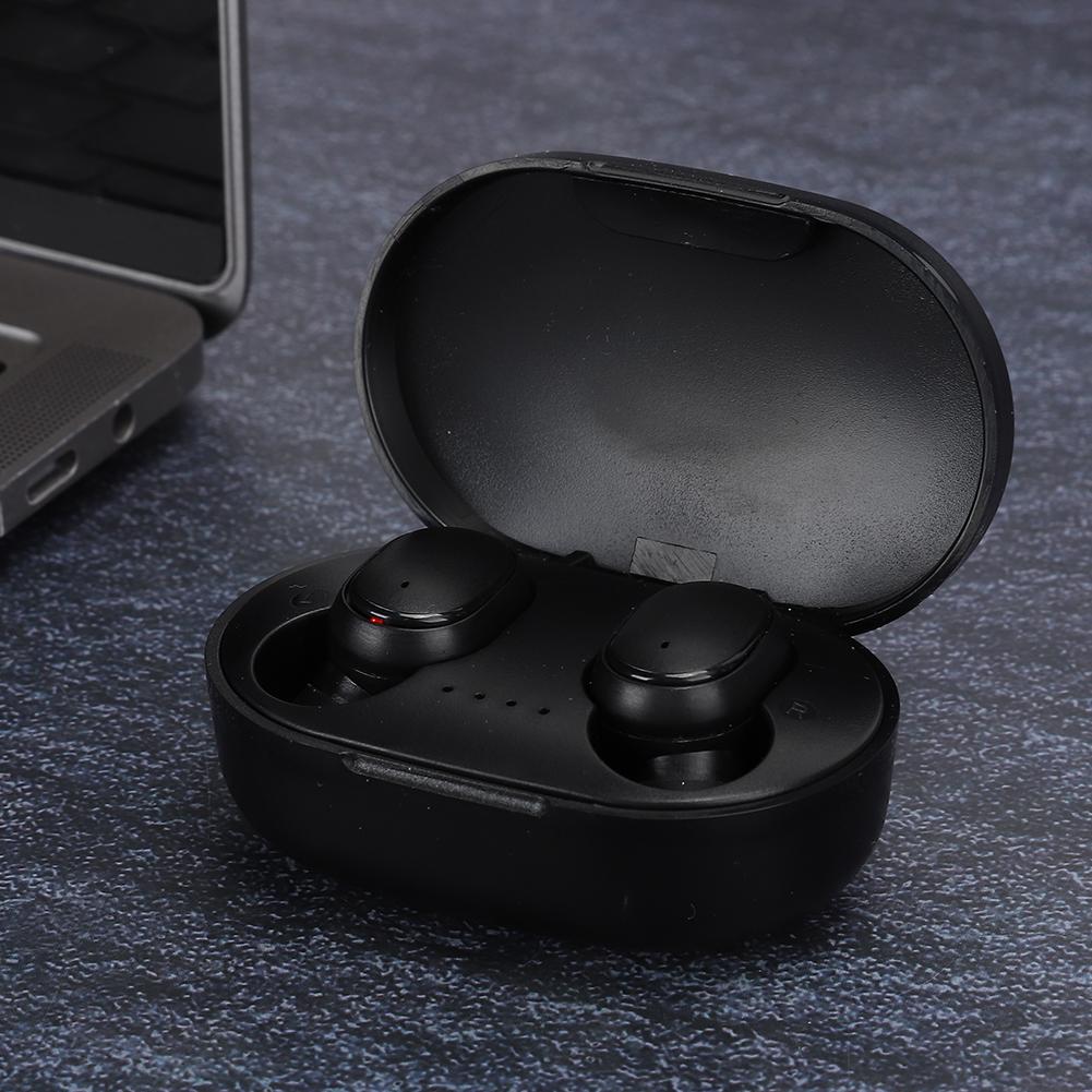 A6S True Wireless Earphones Stereo Earbuds Charging Case Mini Headphones Sport inEar Black for Redmi(Black )