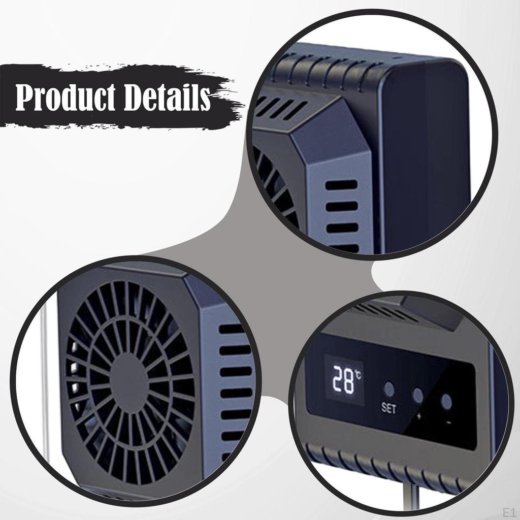 Вентилятор для рептилий Термометр для террариума попугаев Бородатая агама Черный