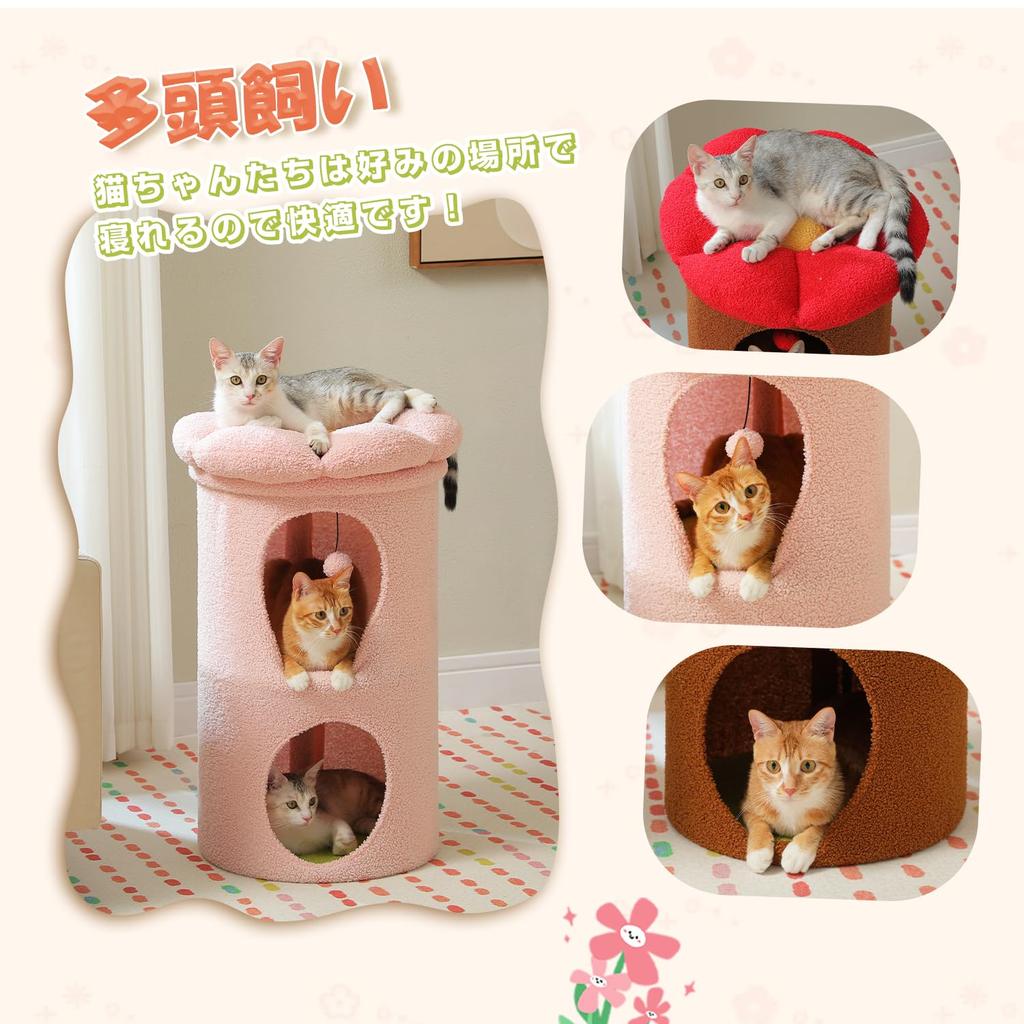 PAWZ Road Cat Cat Storage Cat Dog Dog Small Dogs and Multiple Interior Space With Pet Cat Toy Height L 2nd Brown Bed, House, Dome, Chigura, Space,