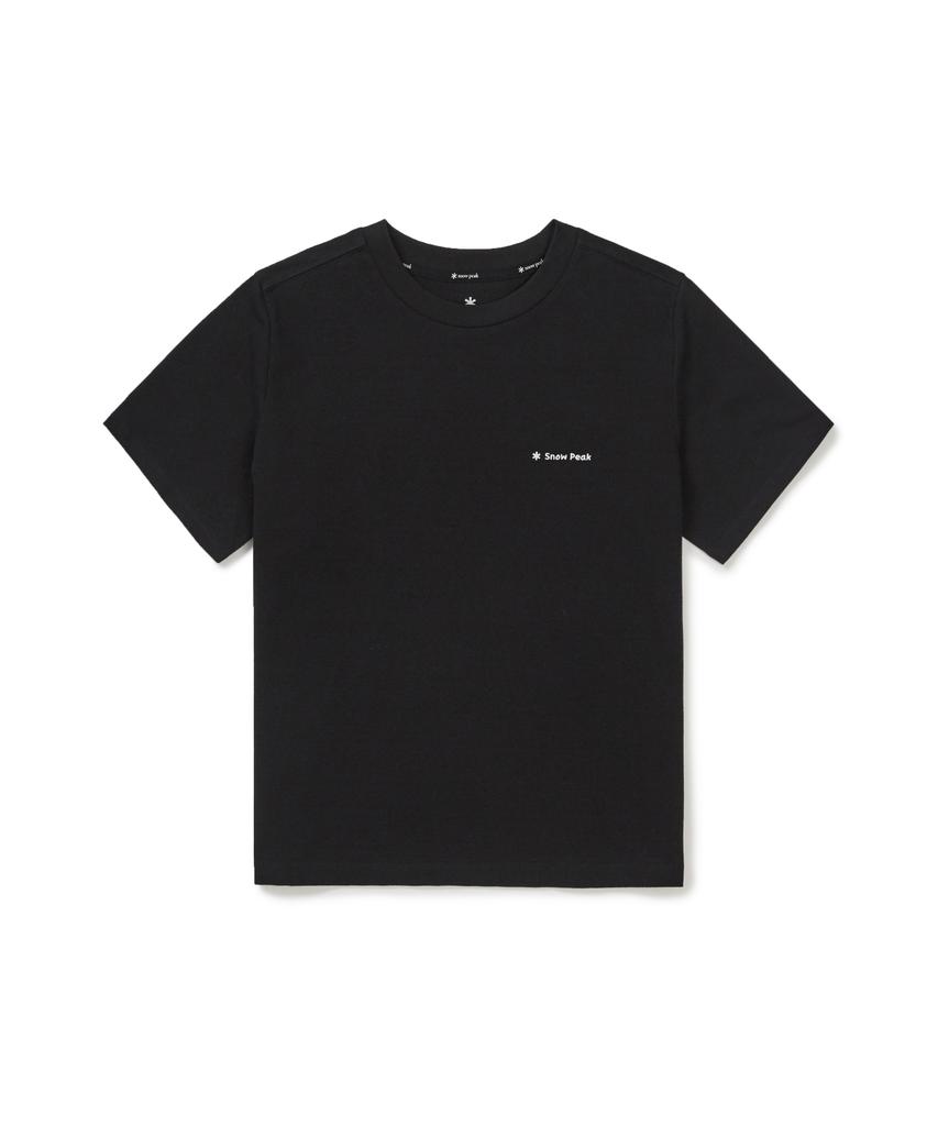 SNOWPEAK APPAREL Женская полуукороченная футболка с коротким рукавом из Sorona (S26Mwfts05) черный