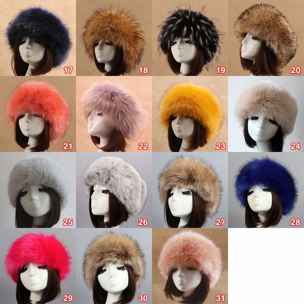 Outdoor Earwarmer Winter Thick Fluffy Faux Fur Women Russian Cap Headband Hat