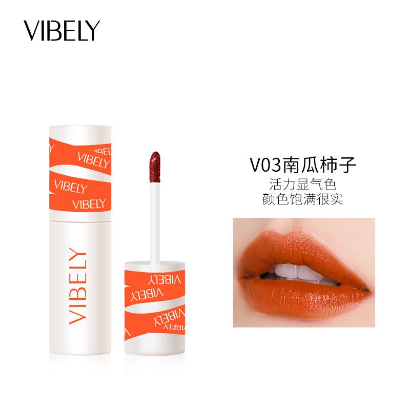 VIBELY Matte & Mist Velvet Lip Glaze Air Mist Waterproof Long Lasting White Lipstick