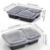 10Set Disposable Meal Box with Lid Household Kitchen Restaurant Picnic Fruits Sandwiches Snacks Takeout Food Storage Container