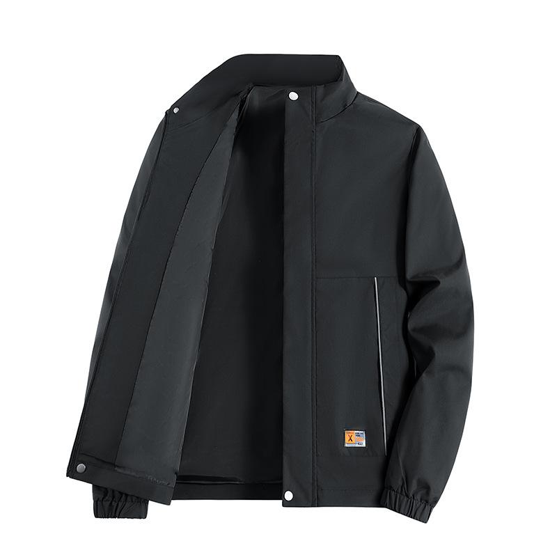 Мужские куртки в деловом стиле Весна и осень Деловая повседневная куртка с воротником-стойкой Модные тенденции в летном стиле Универсальные топы Ветровка