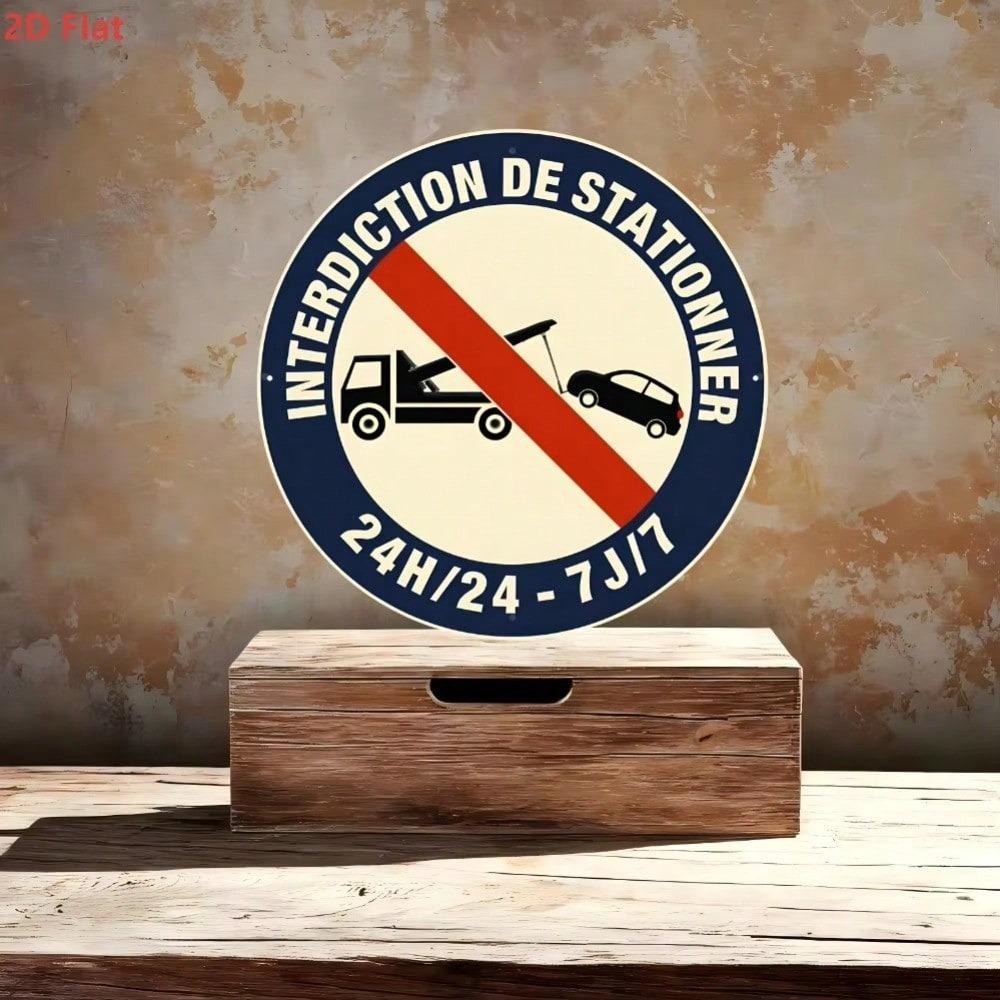 Забавная табличка «Парковка запрещена, эвакуация» 8x8 дюймов, круглая, металлическая, настенный декор, ретро, предупреждающая табличка, гараж, офис, спальня