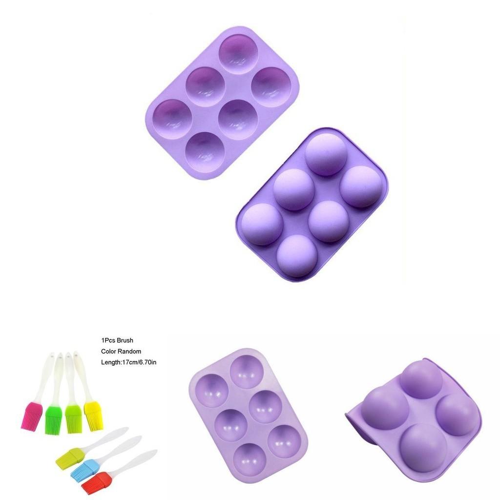 Универсальная 3D силиконовая форма на 6 ячеек в виде полусферы для идеально сформированных шоколадных и пирожных угощений