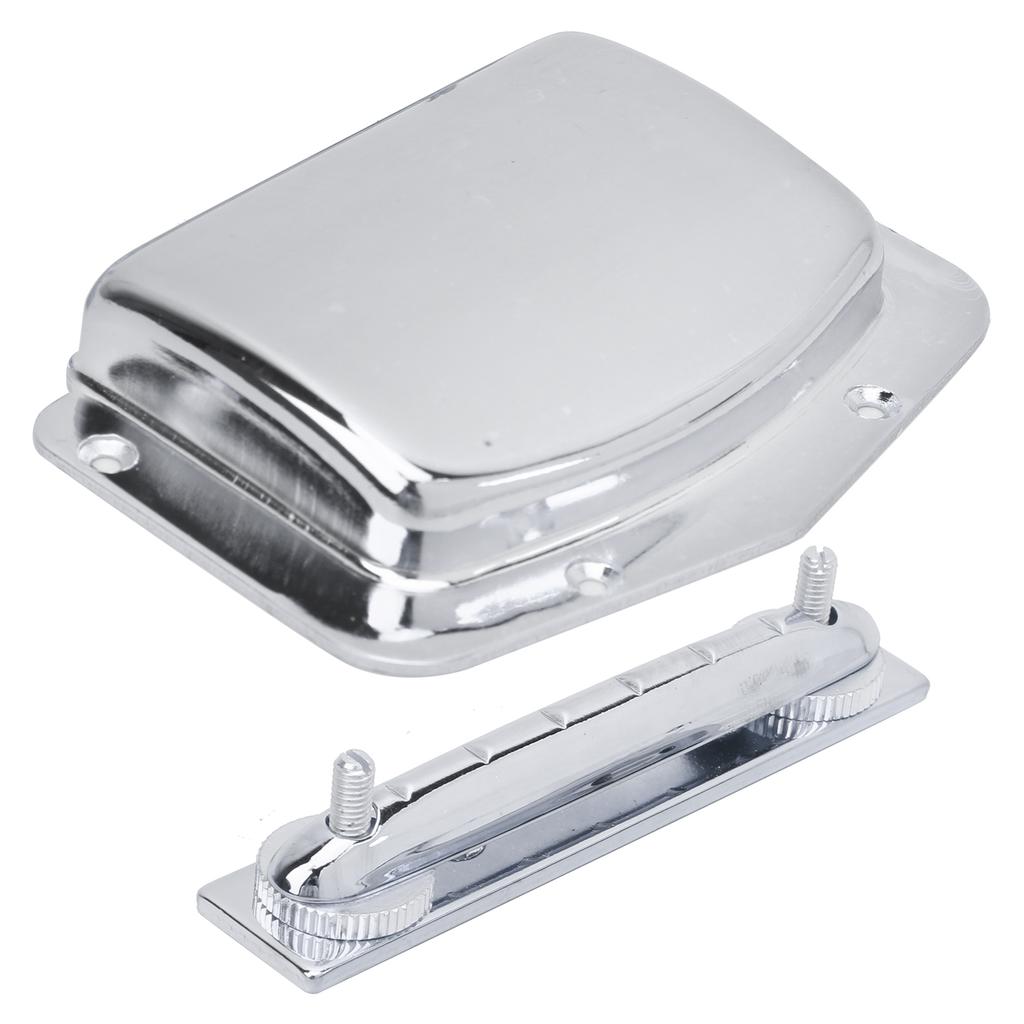 Регулируемый фиксированный бридж хвостовик металлический для электрогитары с защитной крышкой серебристый