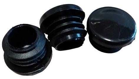 Internal end cap for pipe profile Ø 21.3 1/2" 20 PCS BLACK