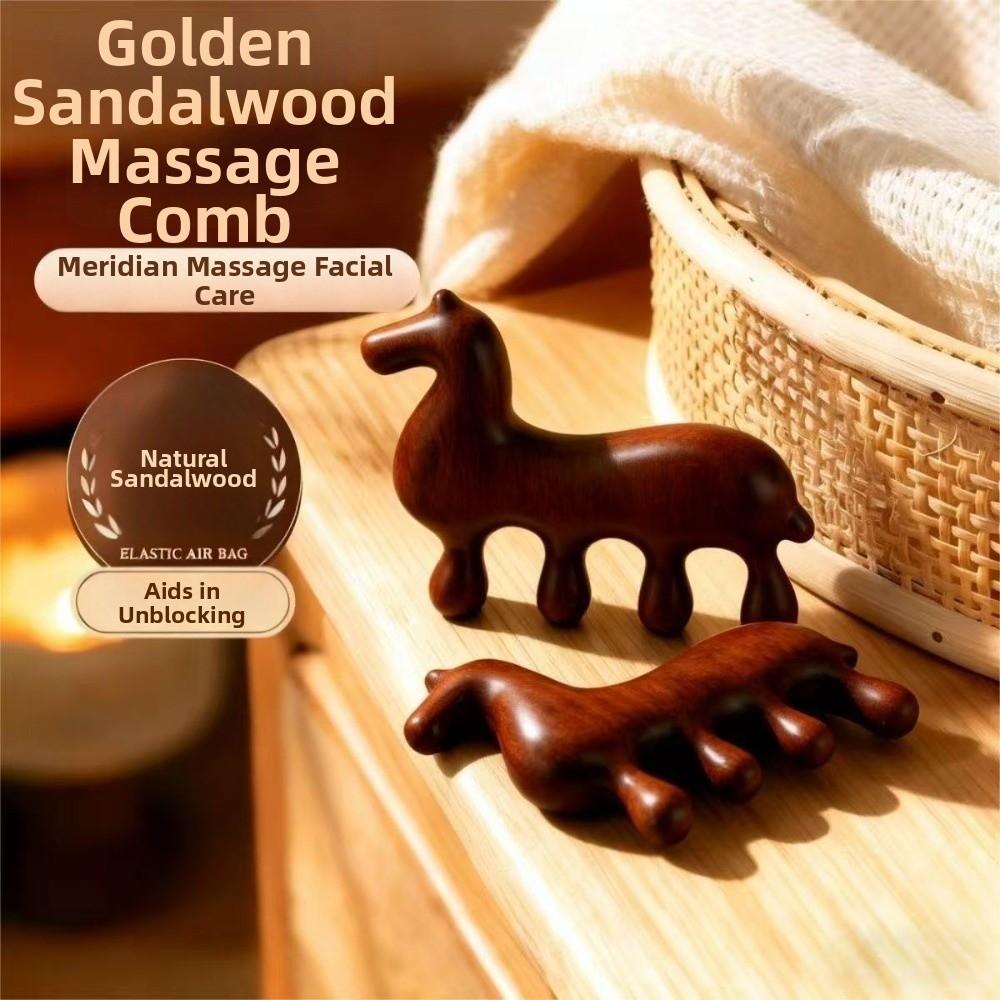 Zodiac Horse Scalp Point Massage Brush Coarse Tooth Body Meridian Massage Comb  Health Maintenance