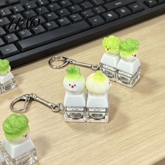 Backpack Hanging Decor Vegetable Fidget Keyboard with LED Light, Stress Relief Clicker Keychain Anxiety Tool for Backpack, Portable Mechanical Keycap