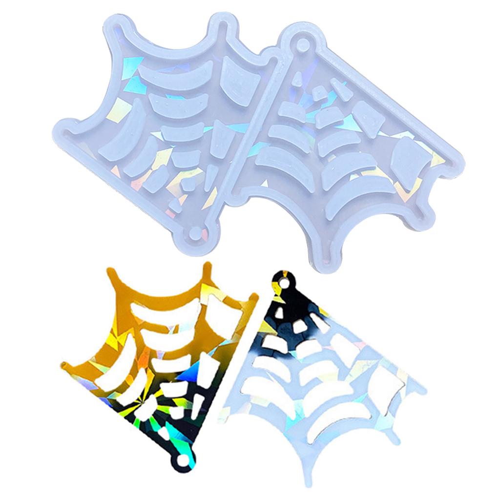 Spiderweb Mold Handmade Earring Pendant Silicone Mold DIY Holographic Resin Mold for DIY Keychain Jewelry