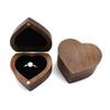 Anti-collision Walnut Wood Rings Box 1/2 Slots Rings Bearer Box  Marriage Anniversary