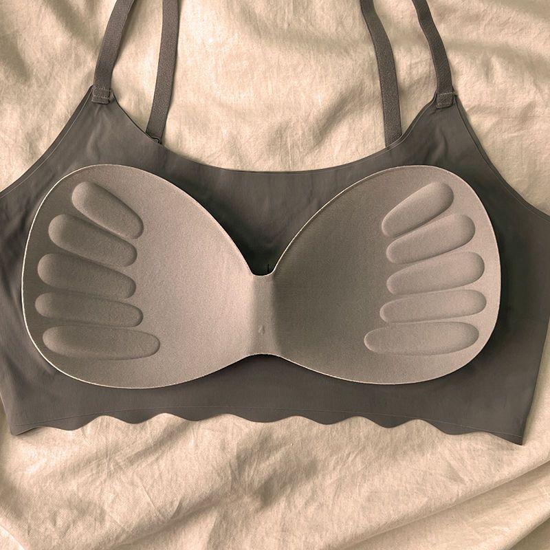 Бесшовный спортивный топ-майка из ледяного шелка со встроенным бралеттом