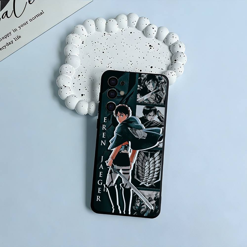 A-ttack -on -Titan -Eren Y-Yeager Phone Case For Samsung S25,S24,S21,S22,S23,S30,Ultra,S20,Plus,Fe,Lite,Black Soft Silicone