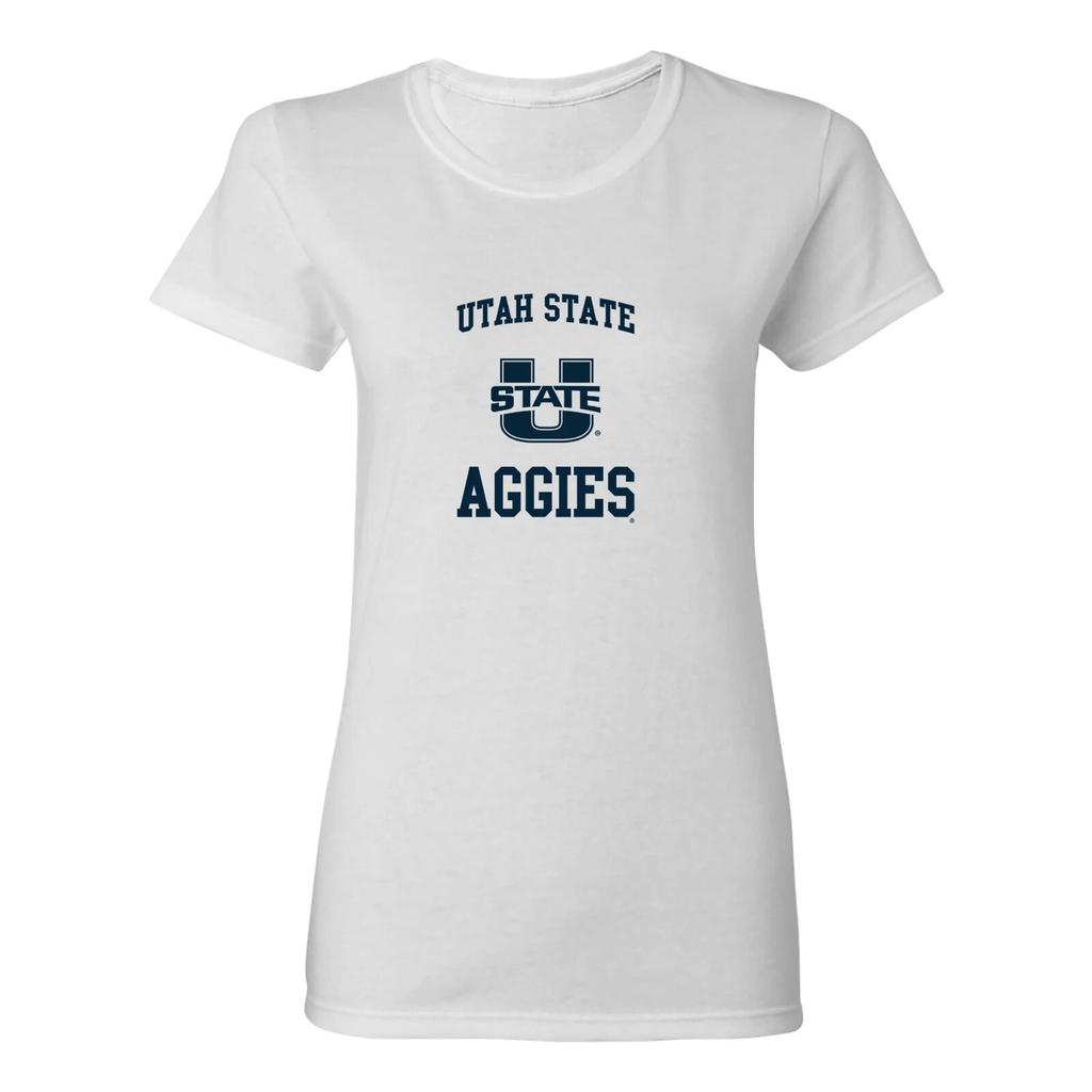 Utah State Aggies Arch Logo Women's T-Shirt - White