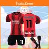 2023-24 Домашняя футболка Милана Размеры для молодежи и взрослых Футбольная одежда