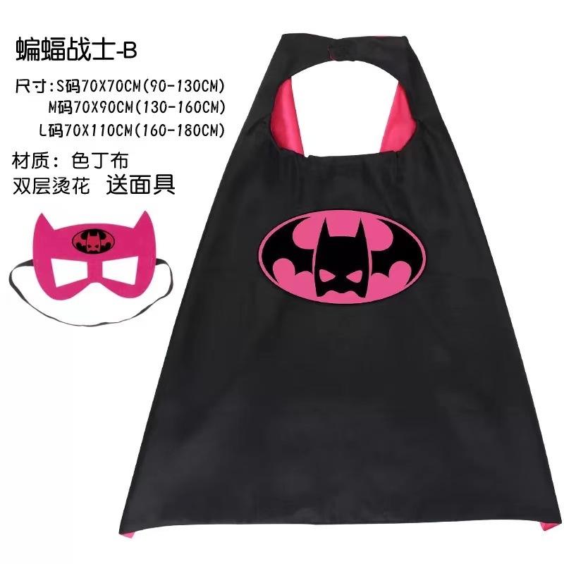 Halloween Children'S Cape, Superhero Frozen Style, Spider-Man, Iron Man, And Cap Mask