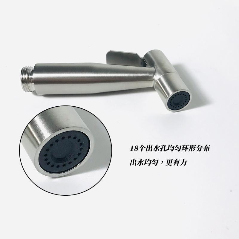 Women's Stainless Steel Toilet Spray Gun with Diverter Hand Shower Booster Flushing Nozzle for Hotel Bathrooms