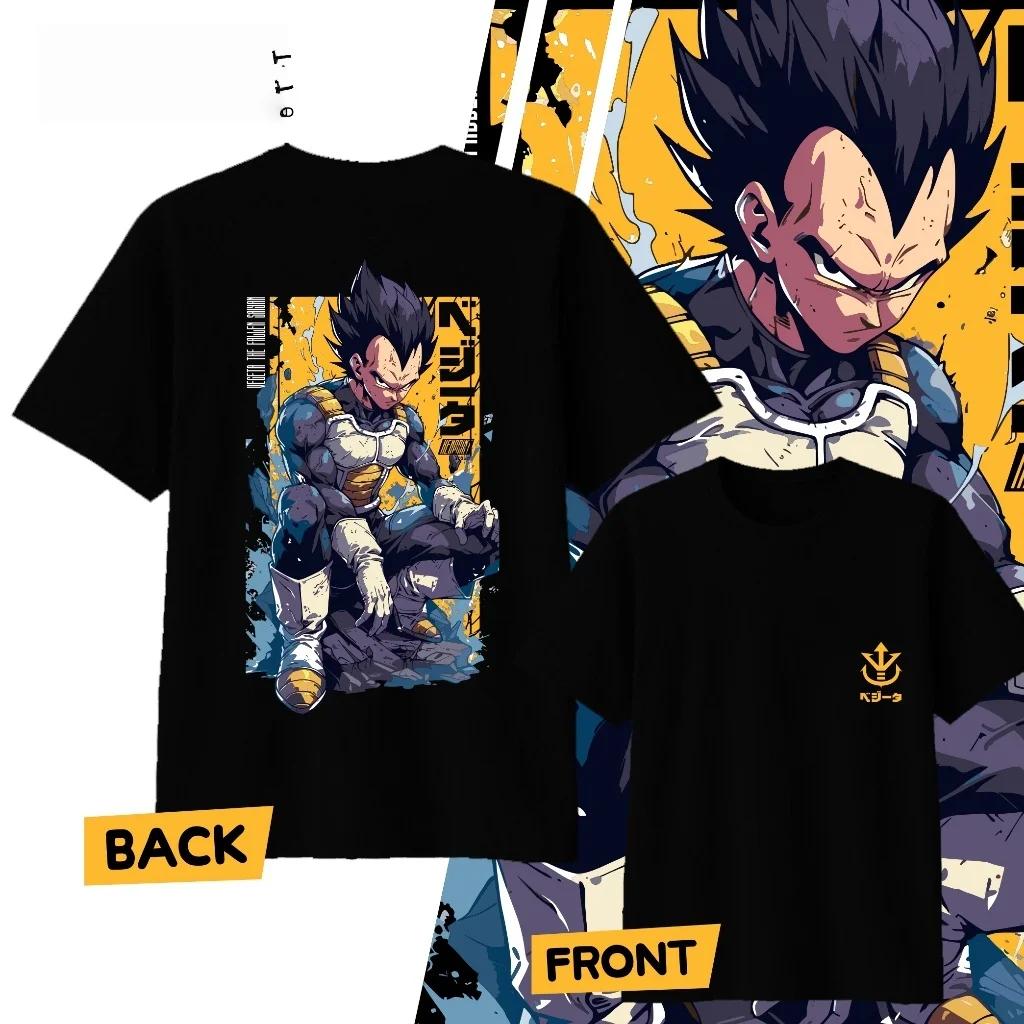 Anime Dragon Ball Vegeta Printed Cotton T-shirt 2026 Summer Men's and Women's Harajuku Clothing Fashion Casual Street T-shirt