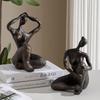 Ремесла из смолы Реалистичная фигурка Скульптура Абстрактная девушка Фигурка йоги Декоративные фигурки Аксессуары для декора дома