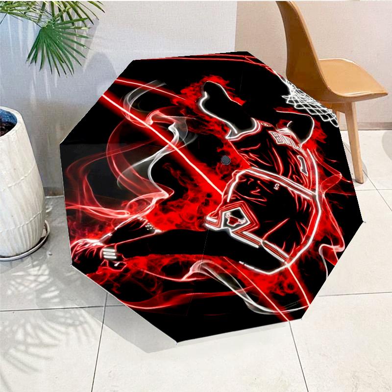Автоматический складной зонт Michael basketball Artwork - 8-спицевый дорожный зонт с автооткрытием/закрытием и портативный, Подарок на Рождество, Дни рождения