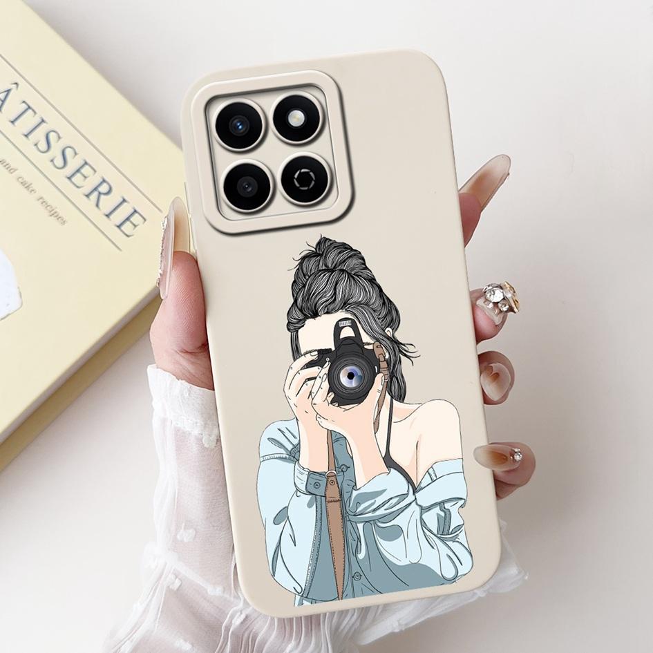 For Honor X7c 4G Case ALT-LX2 Shockproof Cover Sweet Girls Love Heart Soft Liquid Silicone Phone Cases For Honor 200 Smart Coque