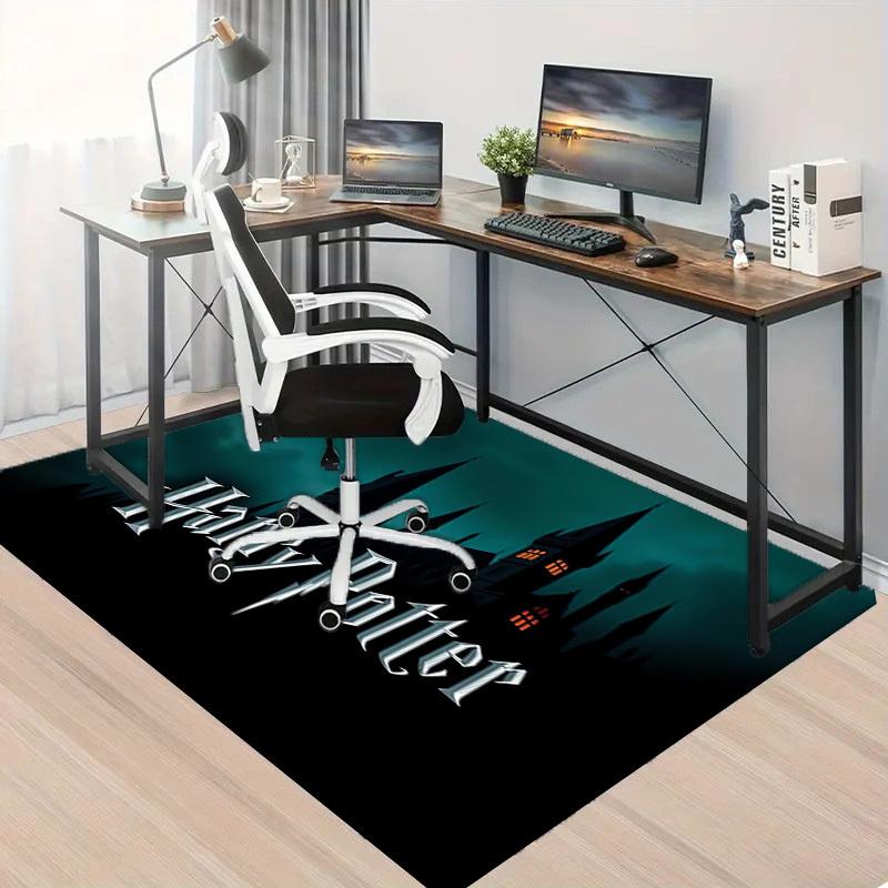 1pc Office Carpet Chair Mats Harry Potter Castle Night Perfect for Office Chairs, Living Rooms, Or Bedrooms,Polyester Carpet.HDT218