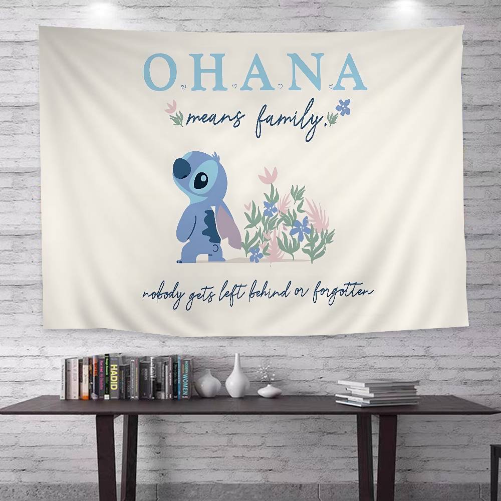 Cute S-Stitchs Cartoon Tapestry Art Science Fiction Room Home Decor Wall Hanging Sheets