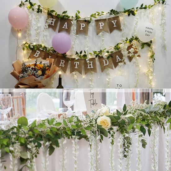 Yousheng Имитация цветов глицинии Искусственное плакучее растение с цветами Искусственное цветение глицинии Лоза для гирлянды Свадебная арка Декор стены