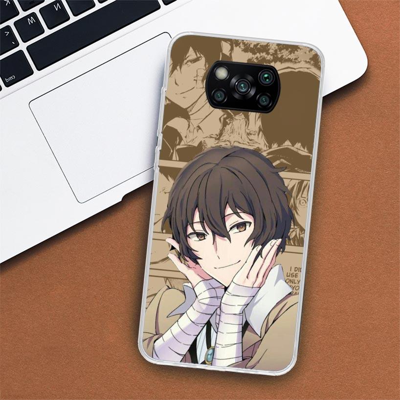 Чехол для телефона Bungo Stray Dogs Dazai для Xiaomi Poco X3 Nfc X4 ​​GT X5 Pro M5S M4 M3 M2 F5 F4 F3 F2 F1 Mi Note 10 Fundas Shell