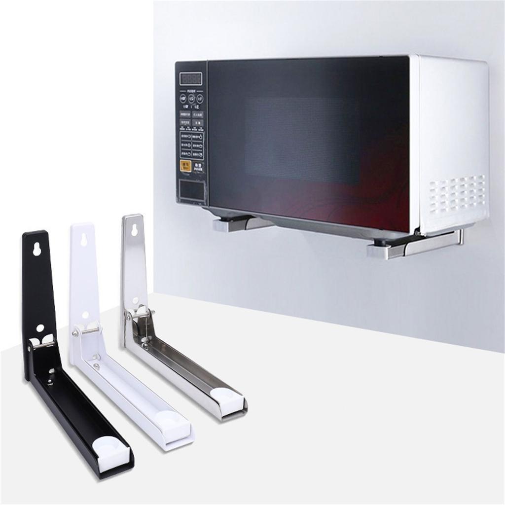 Wall Mounted Steel Kitchen Shelf Microwave Holder Space Saving Microwave Rack Stainless Steel Mount for Microwave Oven