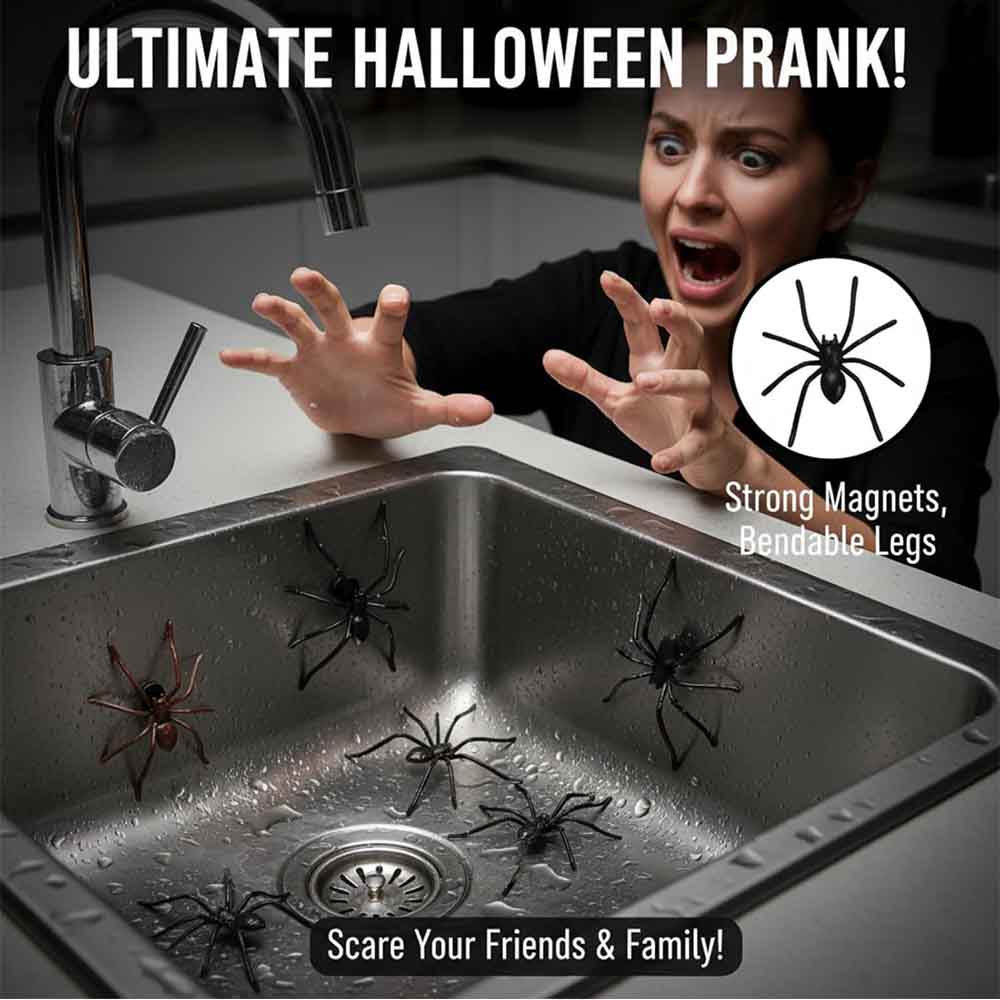 3D Spider Fridge Magnets 10pcs Realistic for Refrigerator Car Garage