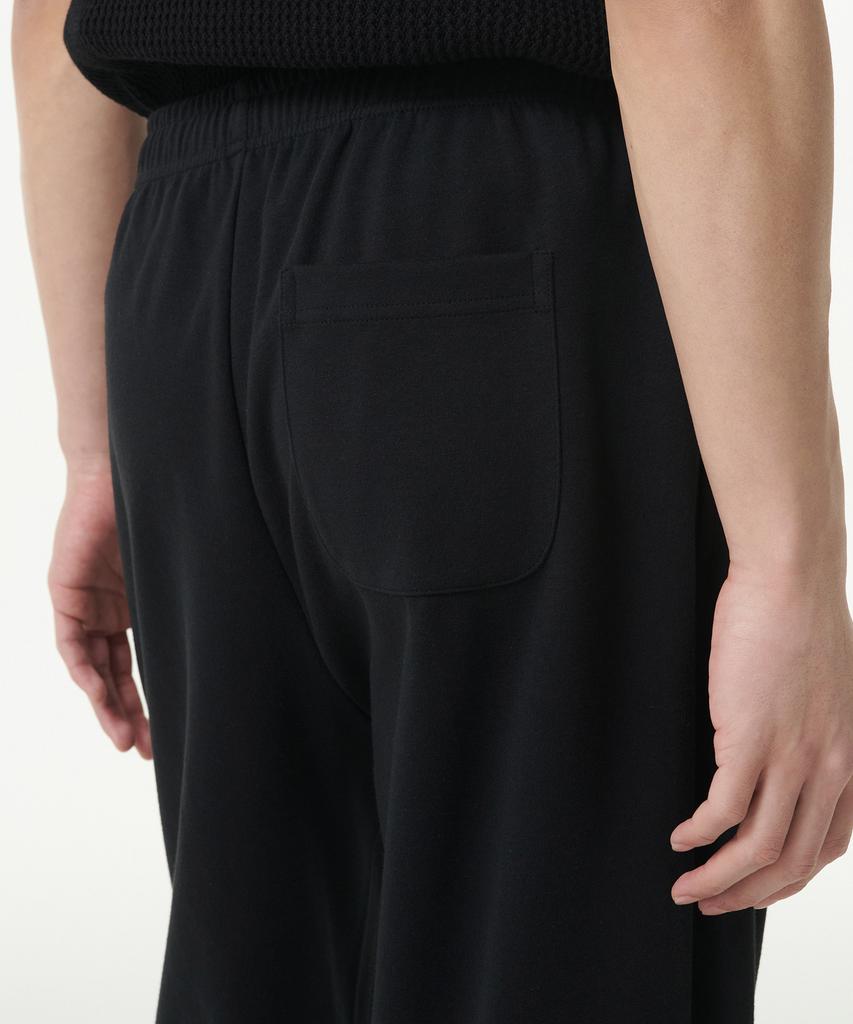 MUSINSA STANDARD [Cooltandard] One-Pleat Wide Lounge Sweatpants [Black]