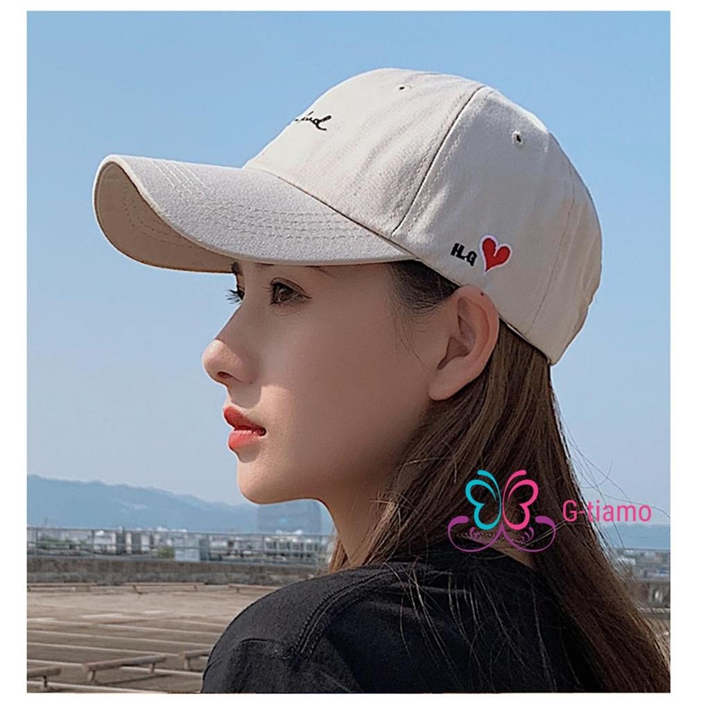 Кепка GITIAMO с английскими и регулируемыми надписями, доступна в и УФ-защите от солнца и английские женские буквы, сердце, вышивка в одной точке, ремешок, черный, белый, слоновая кость,