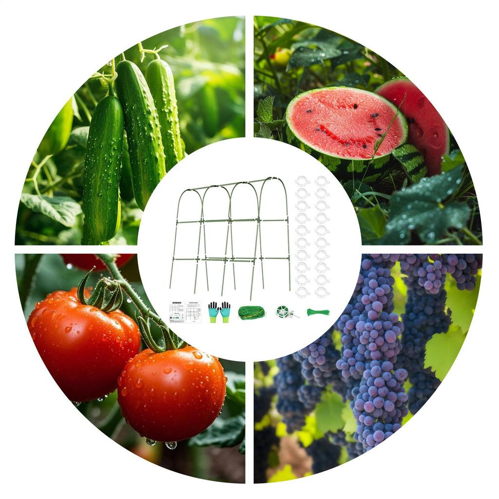 Опора для огурцов Овощная решетка Для огурцов Стойка в форме буквы U Устойчивая к погодным условиям Металлические опоры Для вьющихся растений Теплица