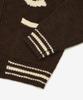 COVERNAT Diploma C Logo Knit Varsity Jacket Brown