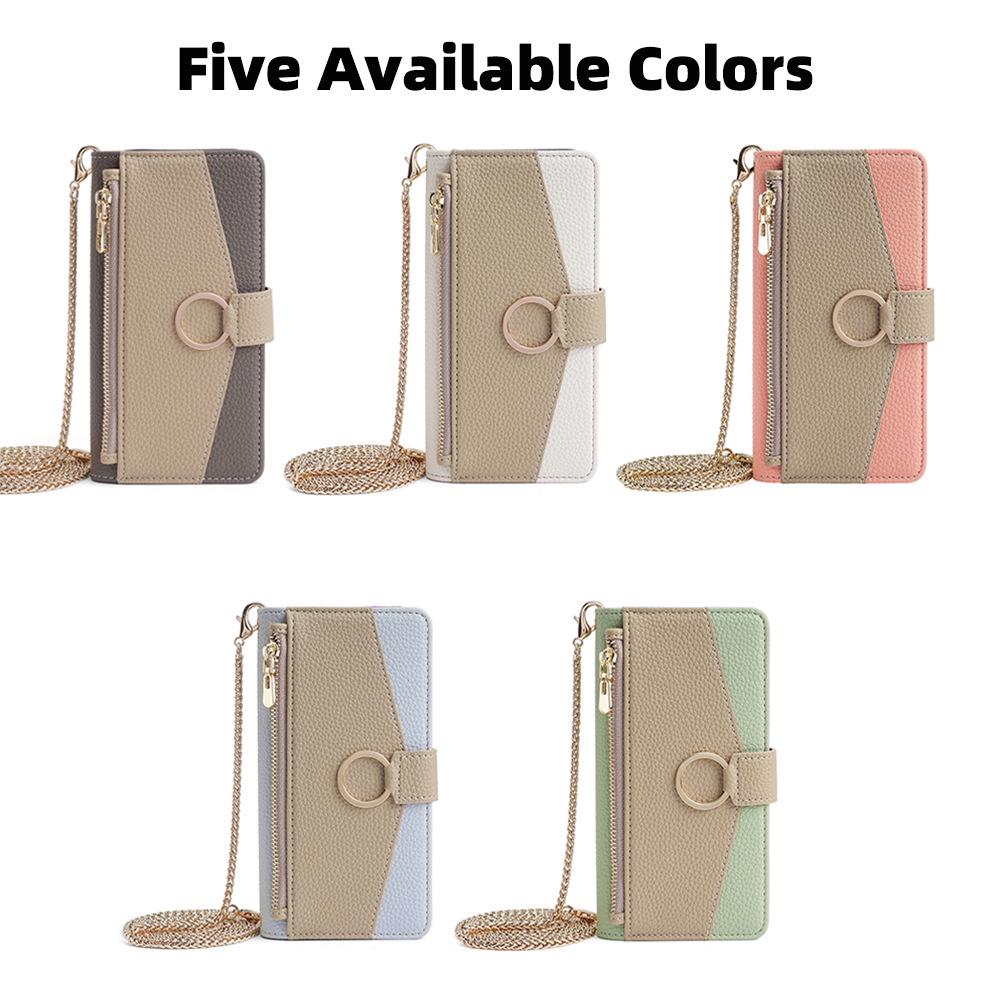 Cross-border Tecno Spark 20 Pro & Itel A50 4G Shoulder Strap Wallet Mirror Leather Phone Case